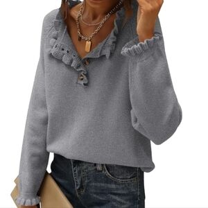 BTFBM Long Sleeve Ruffle Sweater